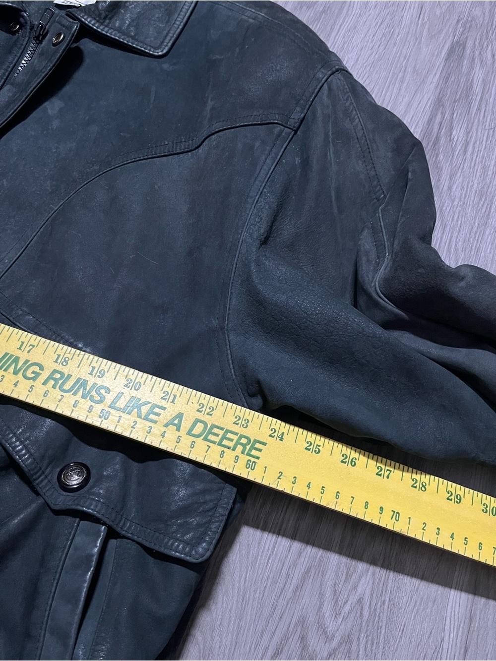 Vintage 90s London fog Towne leather bomber full zip button jacket large  - Picture 8 of 10